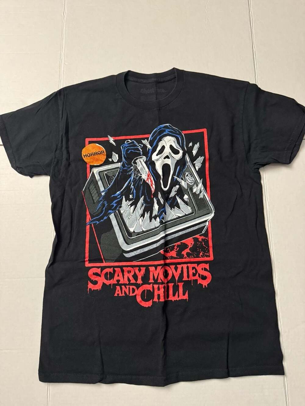 Steven Rhodes x Ghost Face Scary Movies and Chill Graphic T-Shirt
